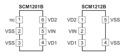 Рис. 12. Различие корпусов контроллеров SCM1201B и SCM1212B