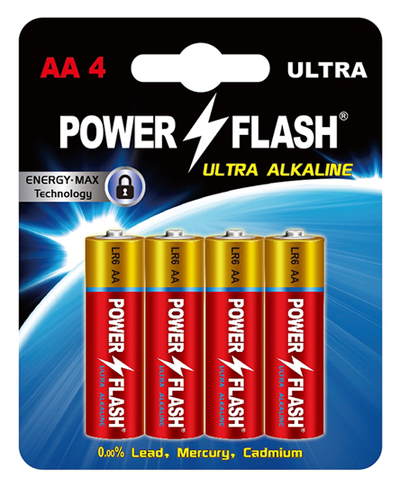 Рис. 4. Батарейки типоразмера AA бренда POWER FLASH в блистерной упаковке