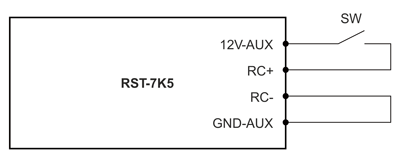 Рис. 37. Схема удаленного включения и выключения источников питания серии RST-7K5