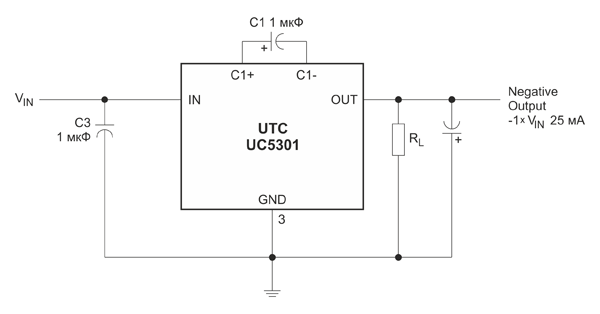 Рис. 4. Типовая схема включения UC5301