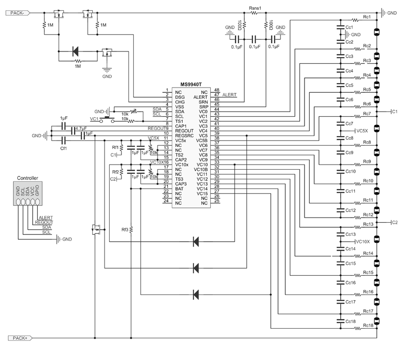 Рис. 4. Типовая схема включения MS9940T