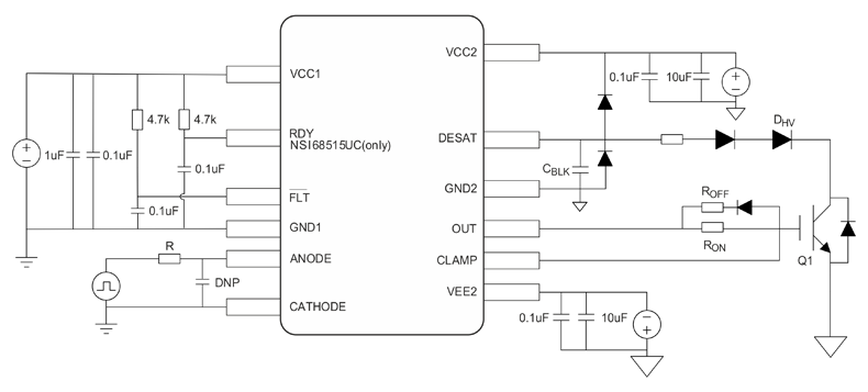 Рис. 10. Типовая схема включения драйверов серии NSi68515xC