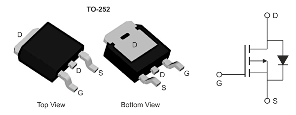 Рис. 4. Транзисторы CRTD550P06N2-G и CRTD680P10LQ в корпусе ТО-252