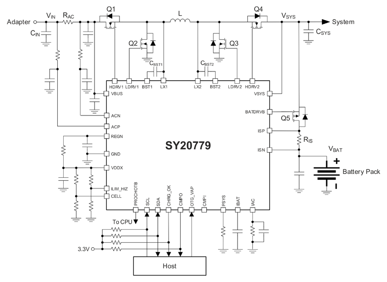 Рис. 12. Схема включения SY20779 производства компании Silergy