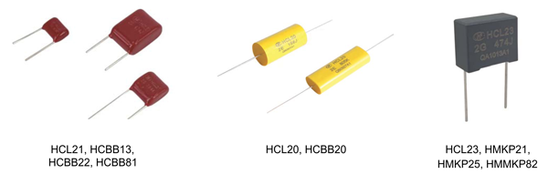 Рис. 12. Внешний вид пленочных конденсаторов Hongfa для установки на PCB