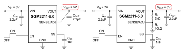 Рис. 8. Организация петли обратной связи в стабилизаторе SGM2211
