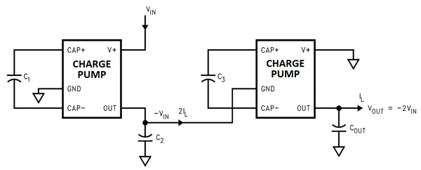 Рис. 11. Последовательное соединение конденсаторов