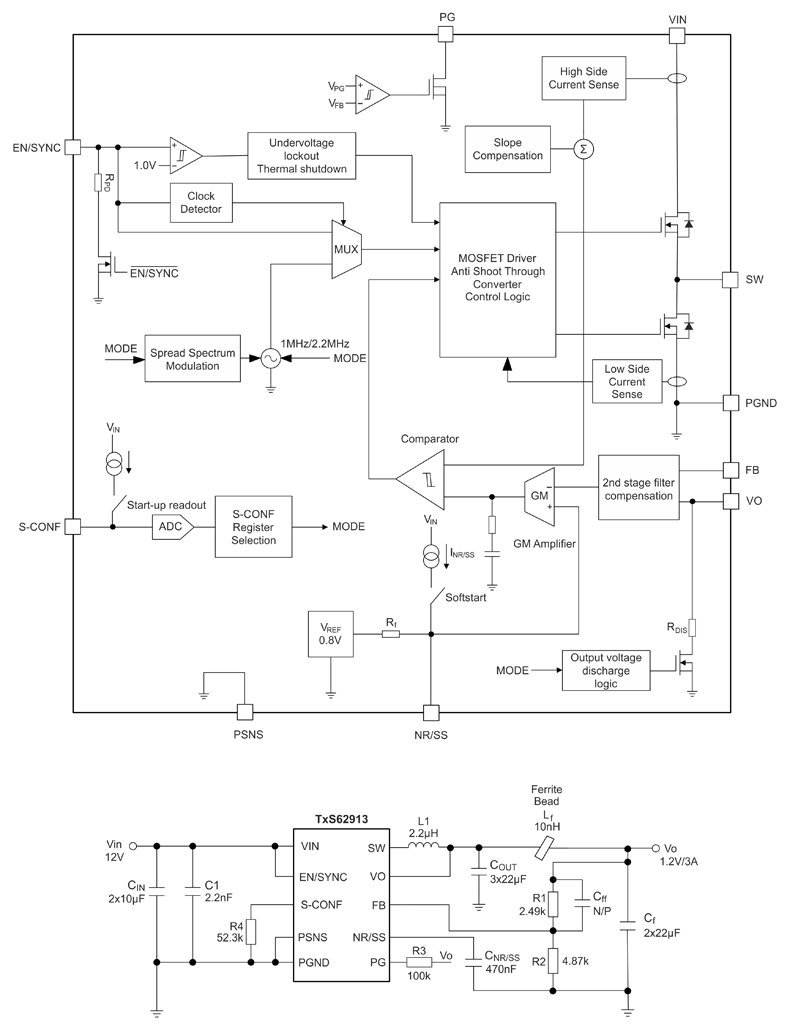 Рис. 7. Применение дополнительного фильтра на выходе для снижения шума DC/DC-преобразователя