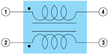 Рис. 2. Электрическая схема синфазного дросселя