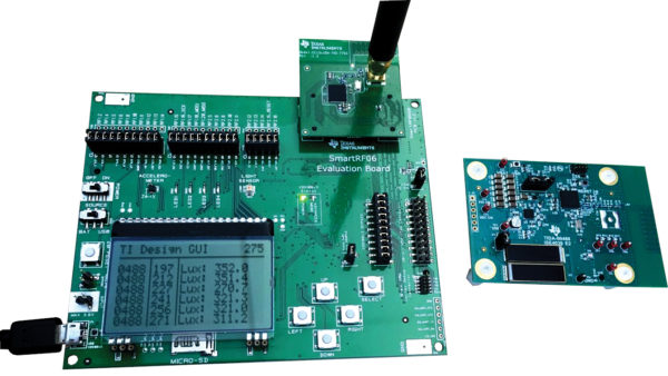 Рис. 11. Программа перехвата трафика запускается на оценочной плате SmartRF06 с радиокана- лом CC13xxEM