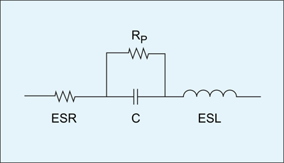 Рис. 4. Эквивалентная схема электролитического конденсатора