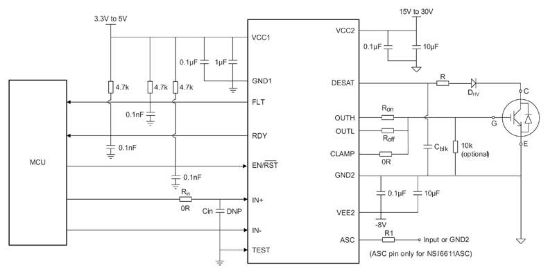 Рис. 8. Типовая схема включения драйверов серии NSi66x1A