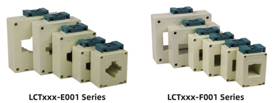 Рис. 2. Трансформаторы тока низкого напряжения серий LCTxxx-E001 и LCTxxx-F001
