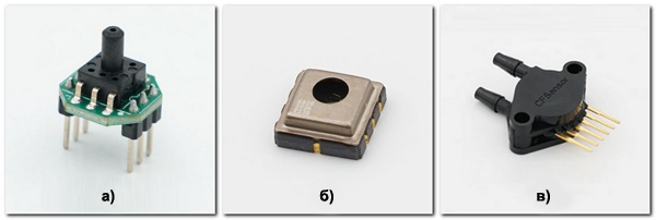 Рис. 4. Различные типы датчиков измеряемого давления