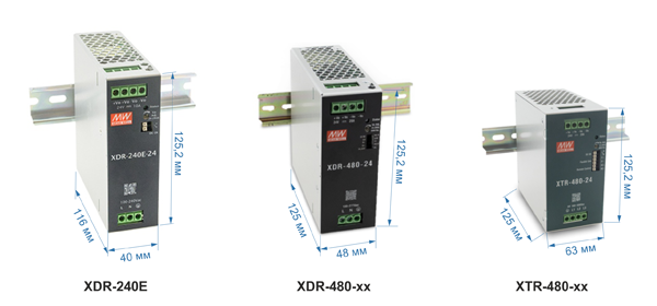 Рис. 6. Внешний вид ИП семейств XDR(E)/XTR